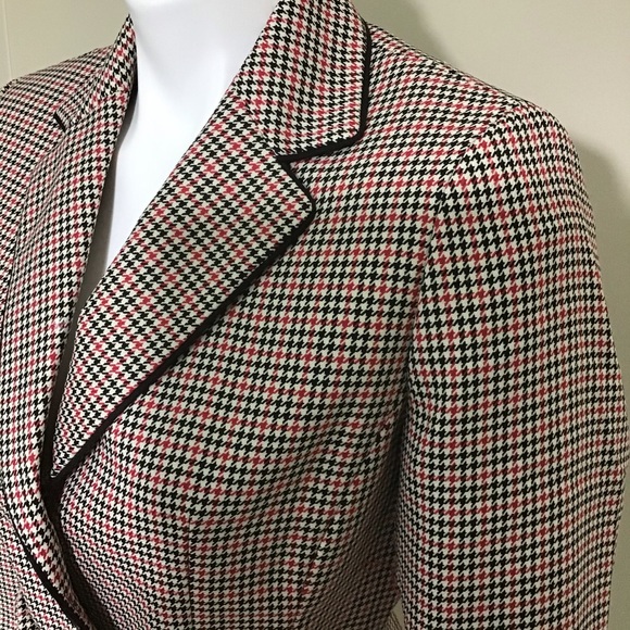 Evan Picone Houndstooth blazer jacket - Picture 5 of 8
